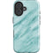 Turquoise Marble iPhone 16 Plus Impact Case